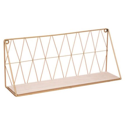 ESTANTE DE PARED VARILLAS ANNA DORADO. 48 CM DE LARGO