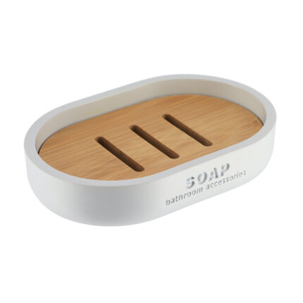 JABONERA POLIRESINA - BLANCA/BAMBU