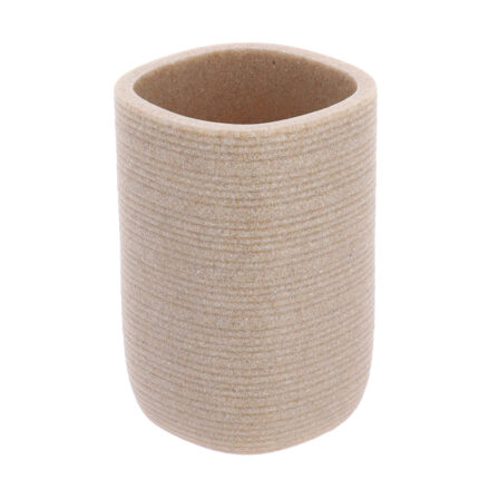 VASO ESTRIADO POLIRESINA BEIGE