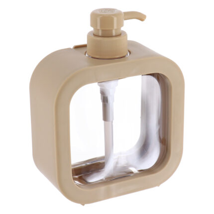 DISPENSADOR DE JABON PE Y PP 500ML BEIGE