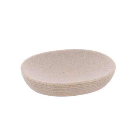 JABONERA ESTRIADA POLIRESINA BEIGE