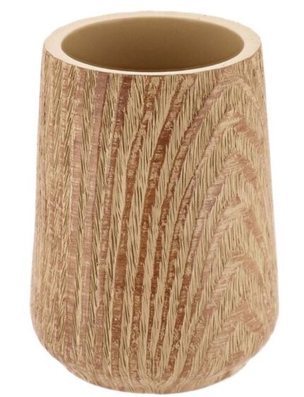 TAZA DE POLIRESINA EFECTO MADERA NATURAL