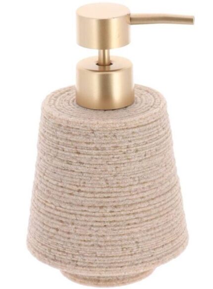 DISTRIBUIDOR DE JABON POLIRESINA 300ML ASPECTO ARENA NATURAL